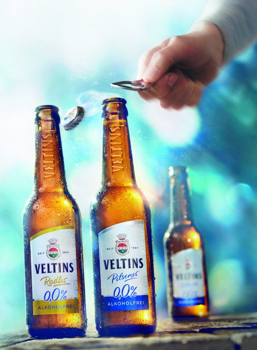 Neue Produktgeneration startet: Alkoholfreies Veltins Pilsener und Radler setzen auf 0,0 Vol. %