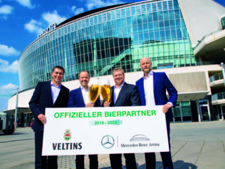 Mercedes-Benz Arena  serviert frisches Veltins