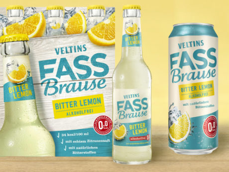 Erfrischender Geschmack von Bitter Lemon ergänzt Veltins Fassbrause-Sortiment