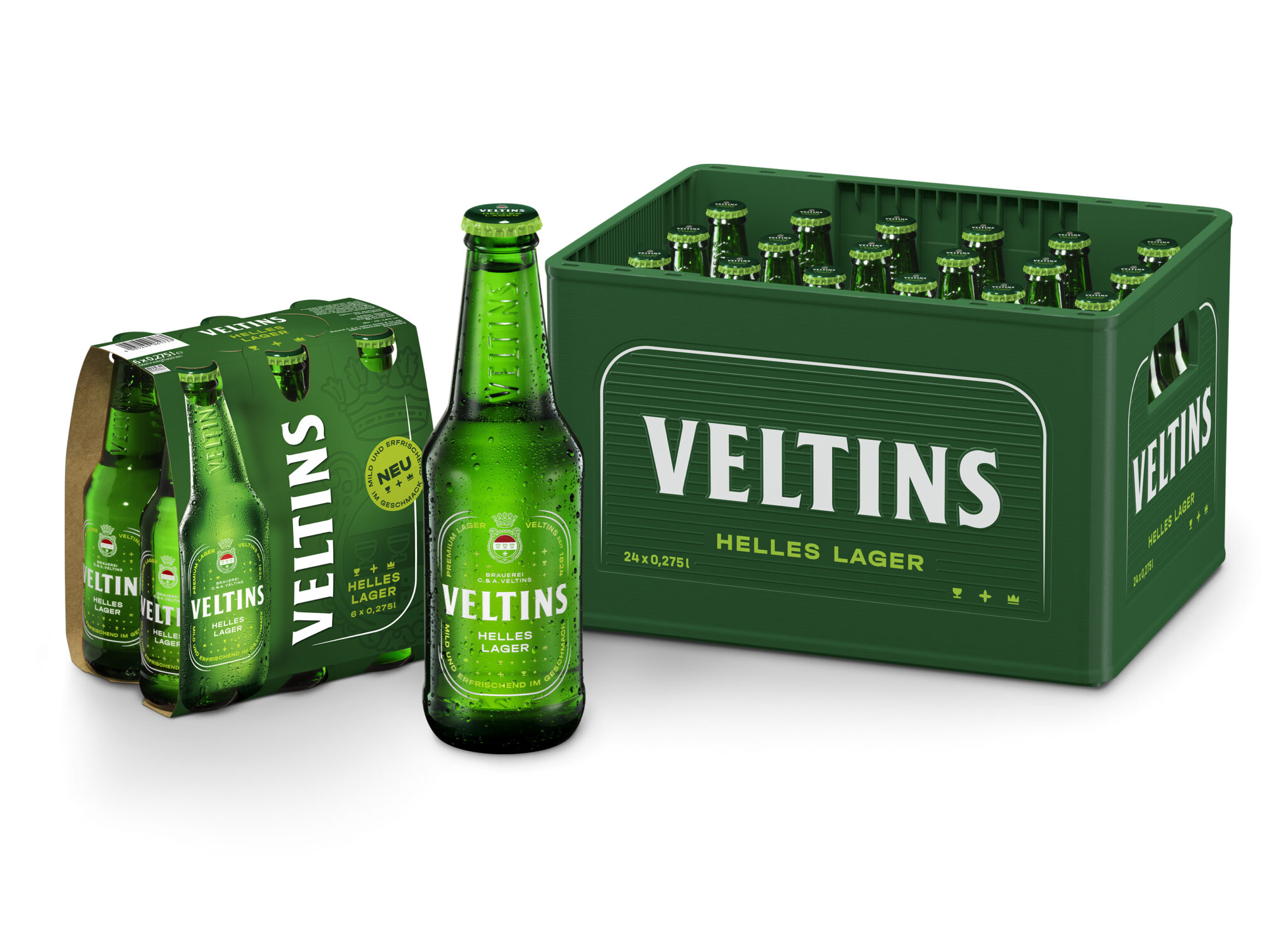 Shell Lager Marken-DNA in grüner Flasche: Veltins Helles Lager schafft vollen ...