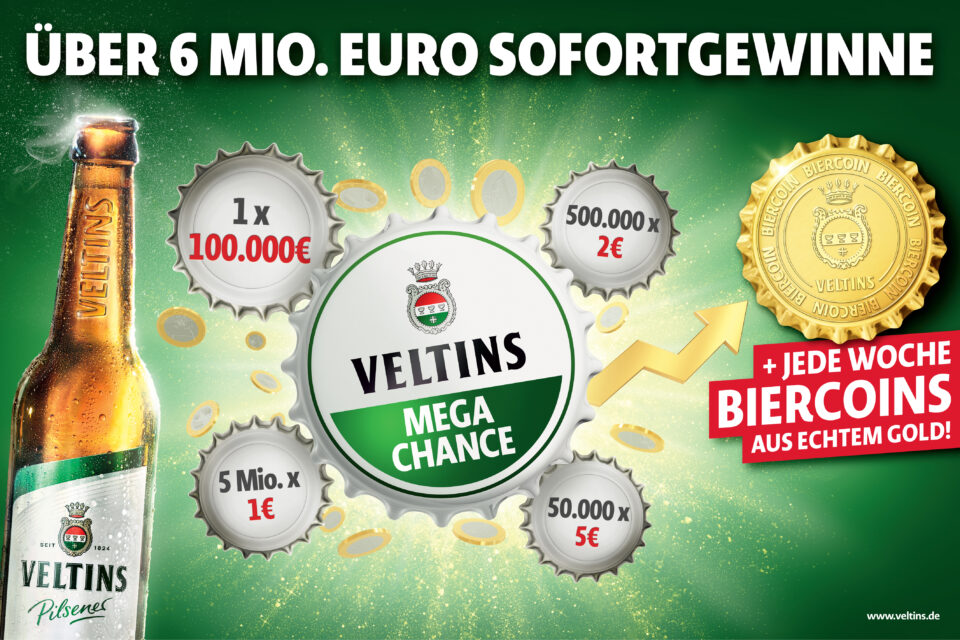 Goldene Aussichten zur Veltins Megachance 2025